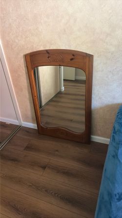Large Wood Mirror