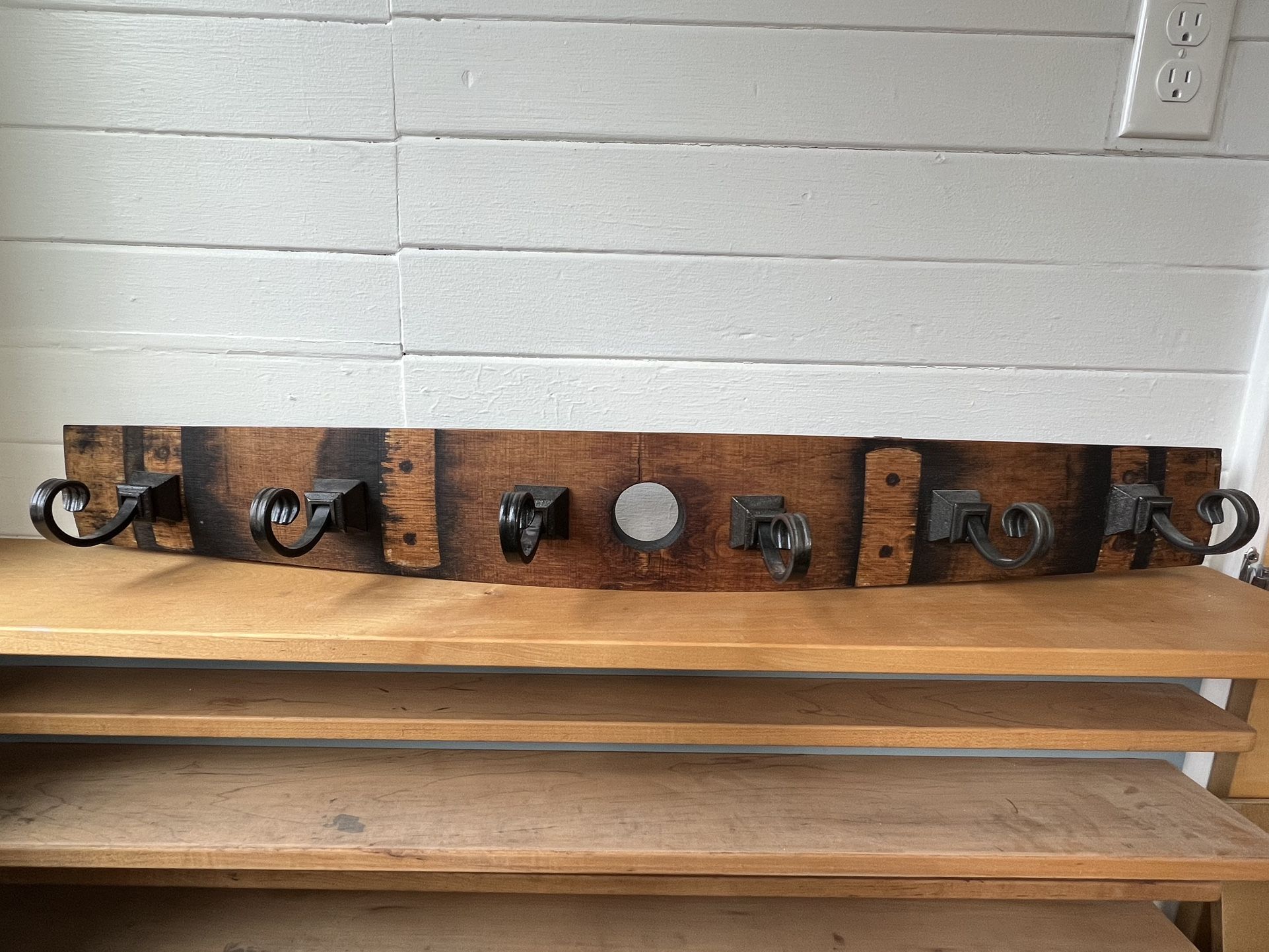 Wine Barrel Stave Coatrack