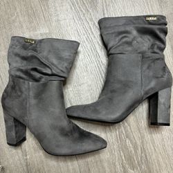 Women Bebe Grey Boots Size 8.5