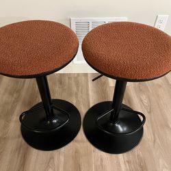 Adjustable Bar stools. Color blood orange