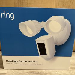 Brand New Ring Floodlight Camera Wired Plus