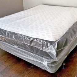 Queen Size Mattress Regular with Box Spring Set Colchones Nuevos Queen BED 
