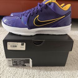 nike kobe 4 proto undefeated los angeles lakers size 8 new