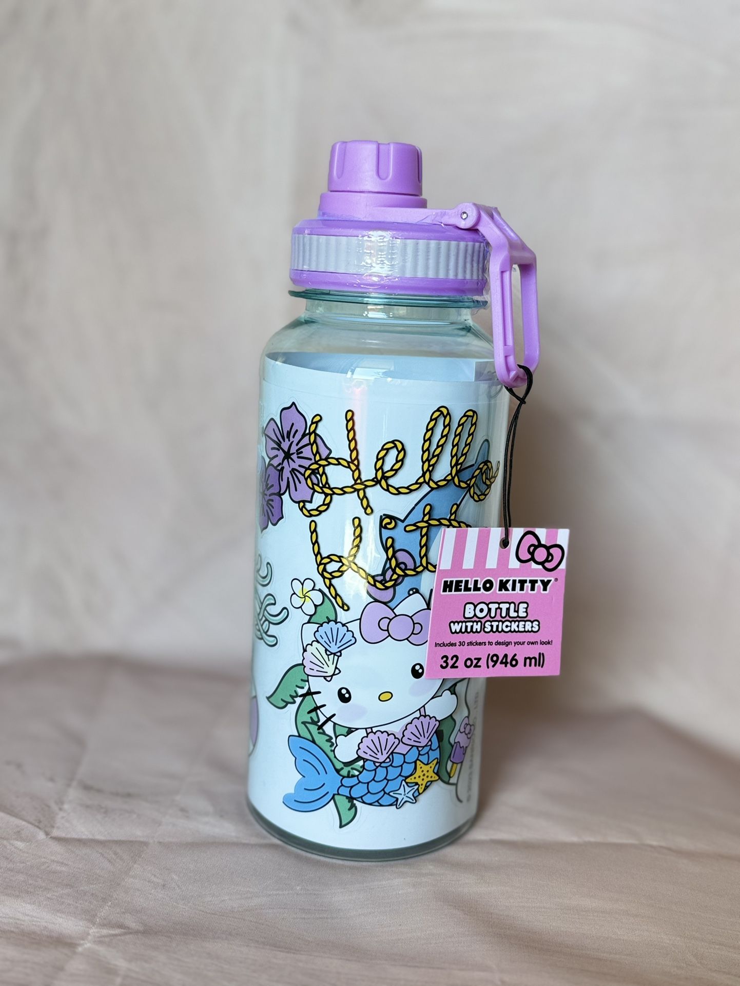 32oz Sanrio Hello Kitty Water Bottle With Stickers