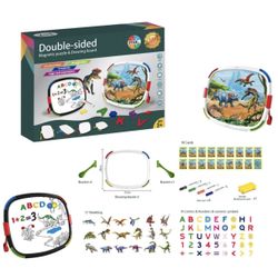 BeeBeeRun 2 in 1 Double Sided Magnetic Puzzle Drawing Board 