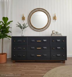 Newly Refinished Vintage Dresser