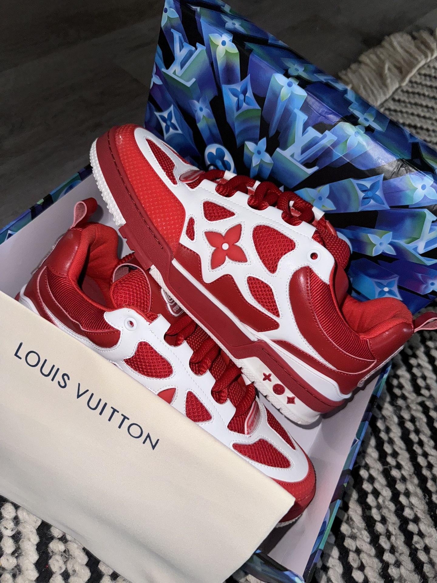Louis Vuitton Red Sneaker Size 44