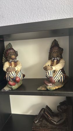 Dressed Monkey Figurines Set of 2