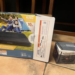 Intex King Mattress & Pump - $30