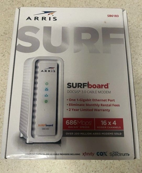 NEW - Arris SURFboard DOCSIS 3.0 Cable Modem