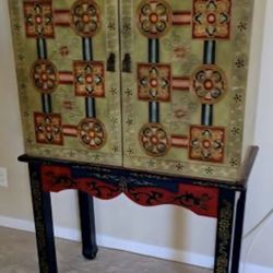 Hand Painted Hutch 