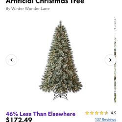 retail $180 new 7.5fit Cashmere Pre-lit Christmas Tree
