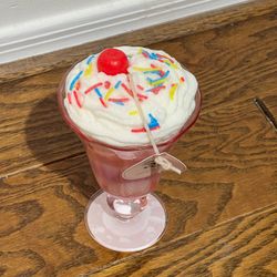 Ice Cream Sundae Decorative Candle