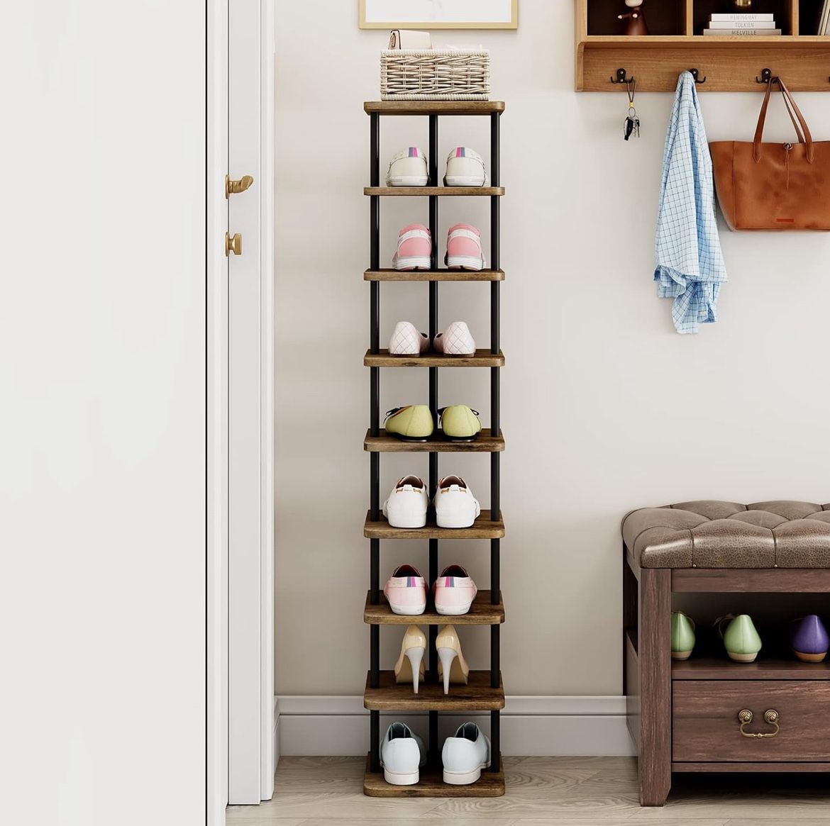 9 Tier Vertical Shoe Rack