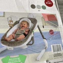 Ingenuity Anyway Sway 5-Speed Multi-Direction Portable Foldable Baby Swing & Infant Seat with Vibrations, Nature Sounds, 0-9 Months 6-20 lbs Excellent