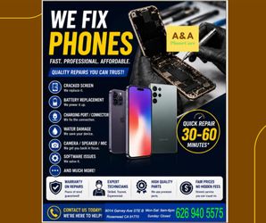 Phone Repair service at Rosemead CA Iphone,Ipad and Samsung Galaxy.different model different price.  Please Contact Us 626 940_5575  to get quote