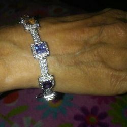 Sterling silver Bracelets. Lot Of Stone.real Bracelets.