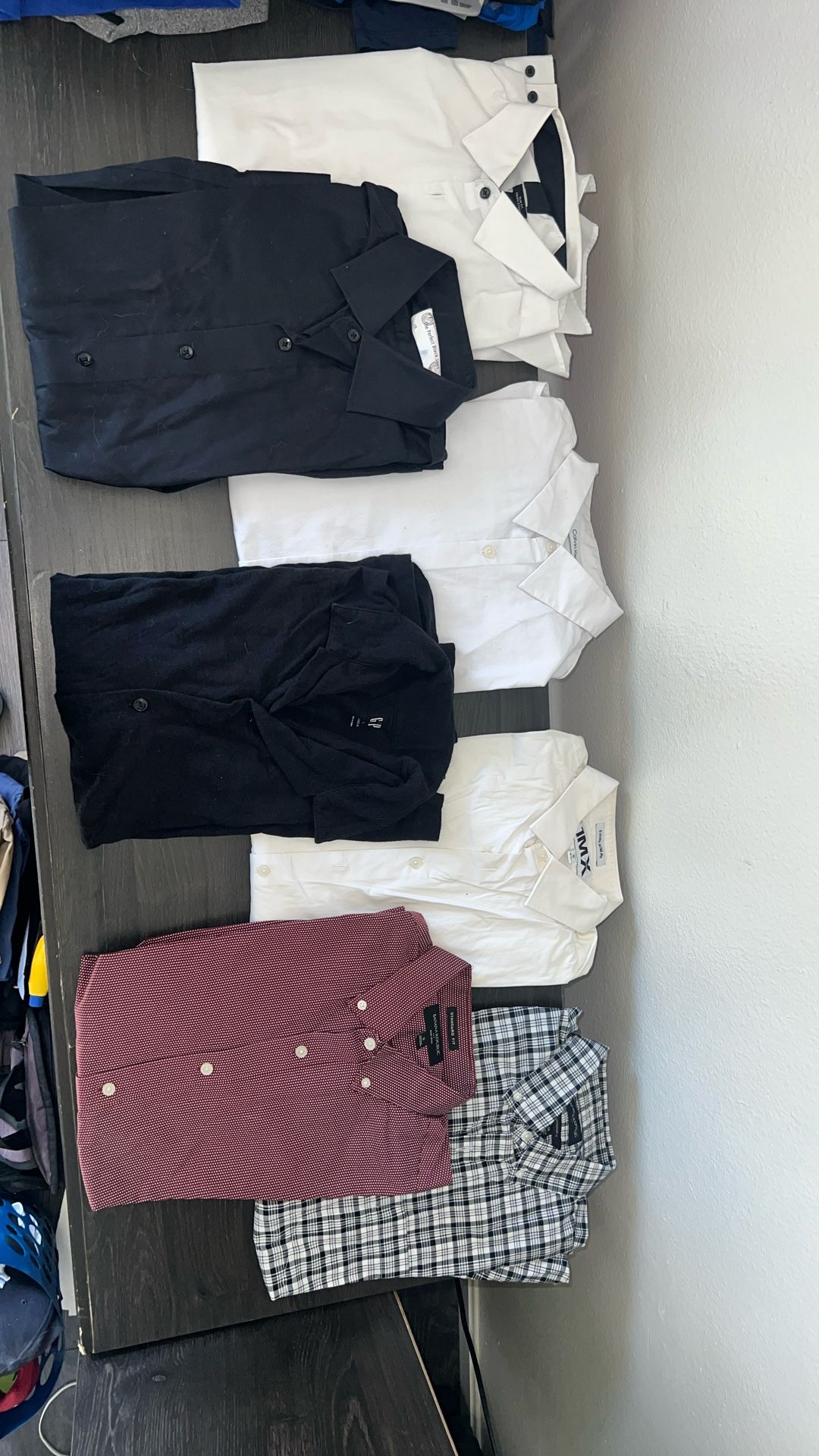 Men’s Dress Shirt Bundle — Calvin Klein, Express, Banana Republic, H&M (Size S/M)