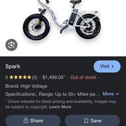 High Voltage E-Bike (Needs Battery) — As-Is Deal 