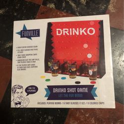 New DRINKO Plinko Game With Shot Glasses, In Box, Never Used