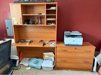 Office hutch and cabinets