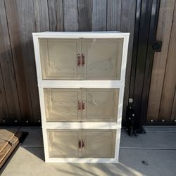 3 Stackable Storage Bins