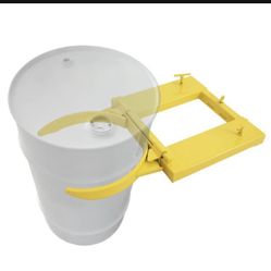 New Single Fork Mounted Drum Gripper for 55 Gallon Drums, 1500lbs Load Capacity, Forklift Drum Grabber (D628)