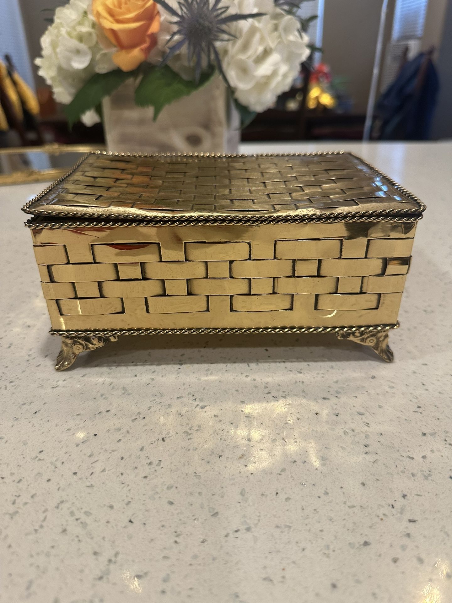 Vintage Trinket Box - Antique Cigar or Cigarette Storage Box MCM