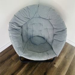 Grey Fabric Moon Chair (Foldable)