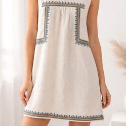 World Market Embroidered Dress Size S/M