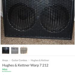 Rare Hughes and kettner 2x12 100 watt celestion speaker guitar amp