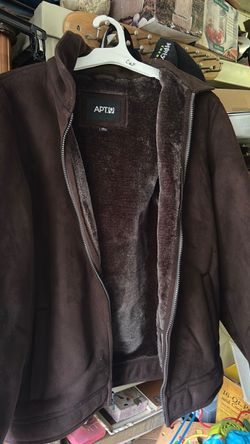 Brow lined suade jacket size large