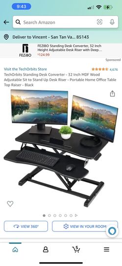 Techorbits Standing Sitting Computor Desk