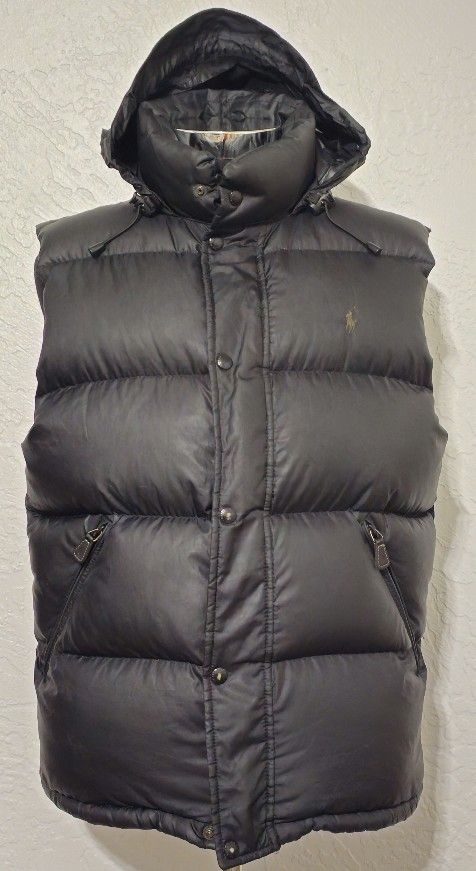 Vintage Polo Puffer Vest Ralph Lauren Goose Down Mens M Vntg 90s OG Streetwear