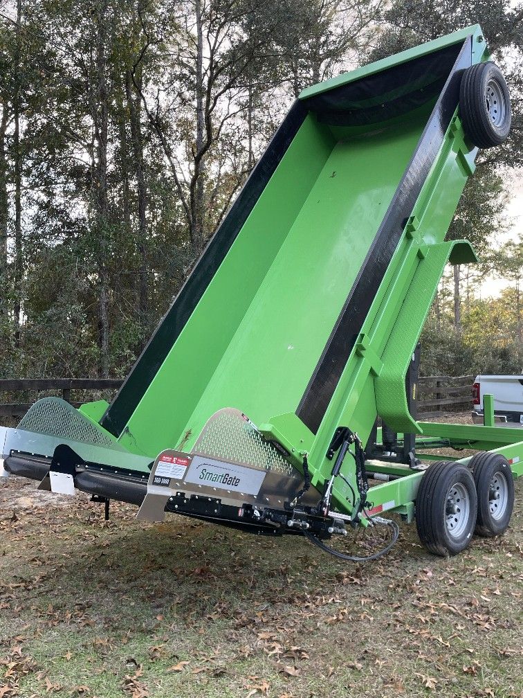 Like New 16 Ft Dump Trailer With # 3860 Smart Gate Conveyor System