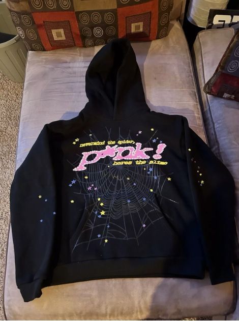 Black Sp5der hoodie Size Medium Brand New 