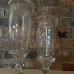 Set Of glass Apothecary Jars 