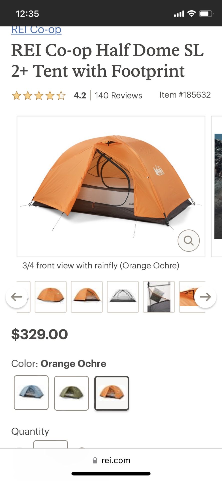 Backpacking Tent Half Dome 2+ Maroon With Footprint 