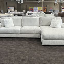 Super Plush White Sectional Couch