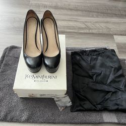 YSL Black Patent Pumps 80mm – With Box & Extras 