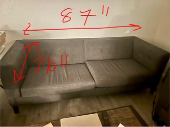 87” sofa. Dark blue