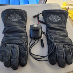 Harley Davidson Heated Motorcycle Gloves LARGE