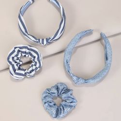 Two Sets Of Headbands And Scrunchies