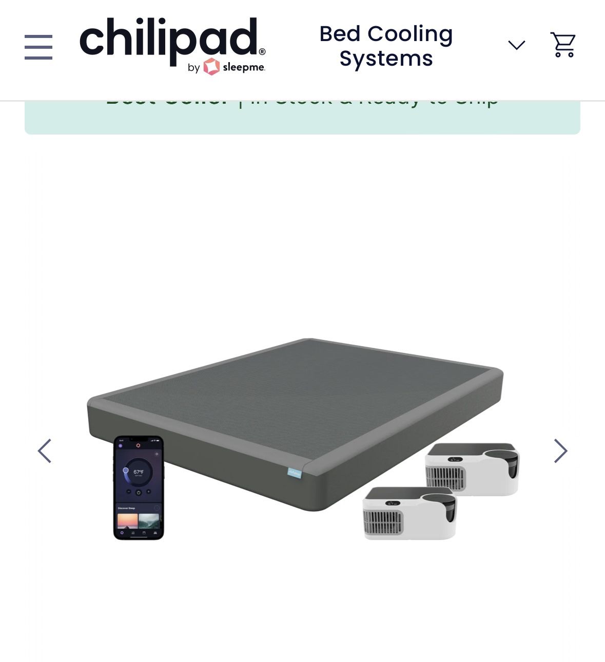 SleepMe Chilipad Dock Pro Bed Cooling System WE system for King side bed