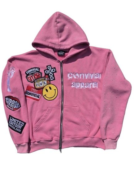 Convivial Apparel Pink Hoodie