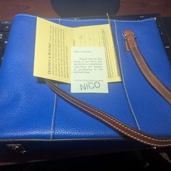 Dooney And Bourke Blue Leather Handbag