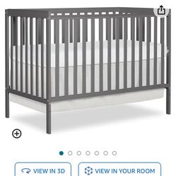 Gray Baby 5 in 1 Convertible crib