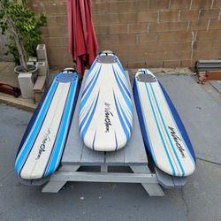 Wavestorm 8ft Foam Surfboards with leashes,  all in good condition, minor use,  $130ea, Come pick one out.  PRICE IS FIRM