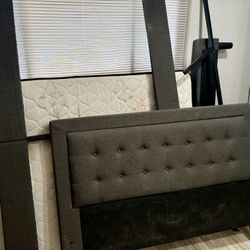 Grey Queen Bed Frame , 