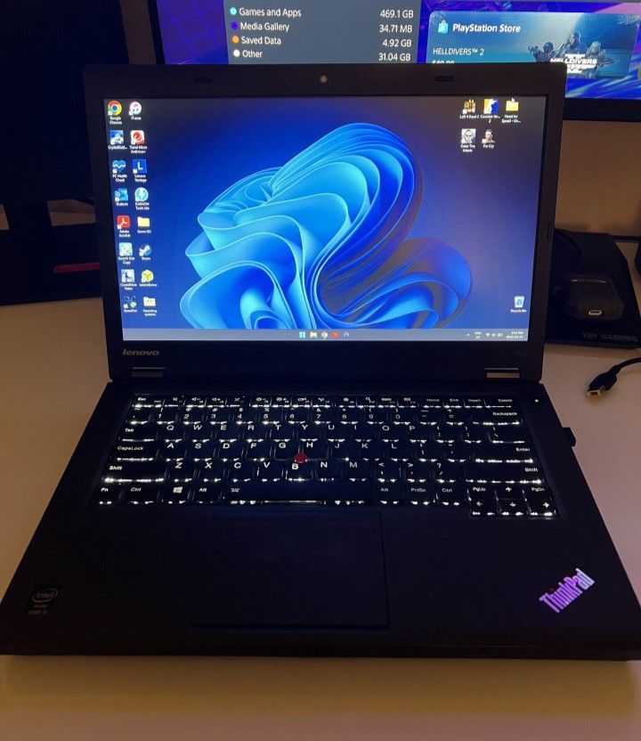Lenovo Thinkpad 14 Inch Laptop Intel Core i5 CPU 8 GB RAM 128 GB SSD DVDRW Wi-Fi & Bluetooth Wireless Windows 11 Professional
